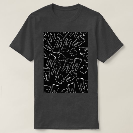Funny Dental Definitions White Tooth Pattern Funny T-shirt (Design voorkant)