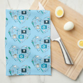 Funny Dental Dentist Tool Heart Theedoek (Quarter Fold)