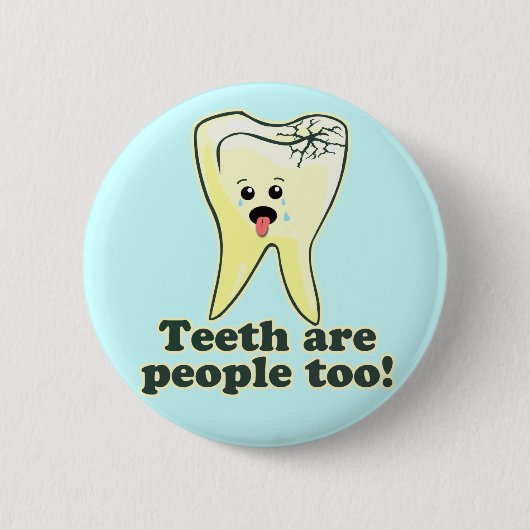 Funny Dental Humor Ronde Button 5,7 Cm (Voorkant)