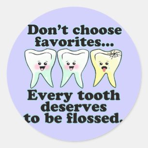Funny Dental Humor Ronde Sticker