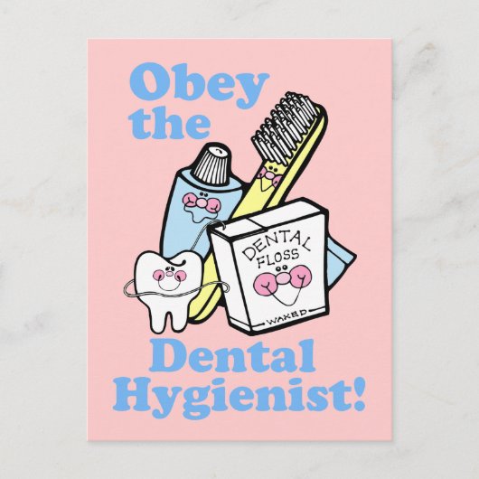 Funny Dental Hygienist Briefkaart (Voorkant)
