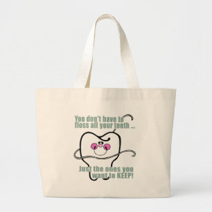 Funny Dental Hygienist Grote Tote Bag