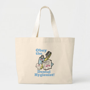 Funny Dental Hygienist Grote Tote Bag