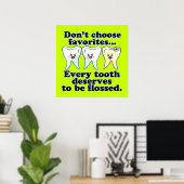 Funny Dental Office Custom Artwork Poster (Thuiskantoor)