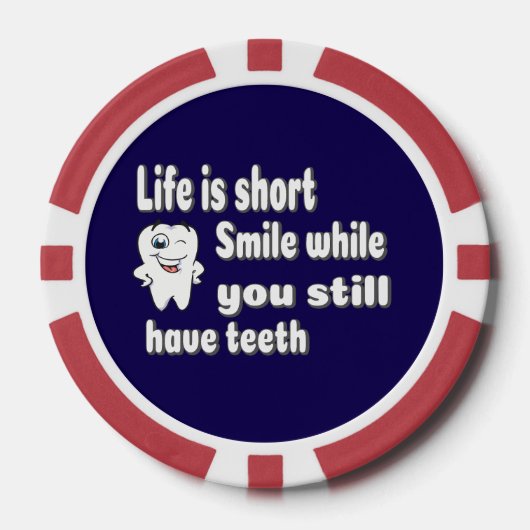 Funny Dental Quote Poker Chips (Voorkant)