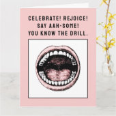 Funny Dental School Afstuderen Kaart (Gele Bloem)