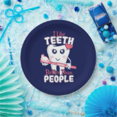 Funny Dentist - als Teeth Beter dan mensen Papieren Bordje (Feest)