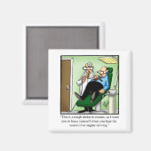 Funny Dentist Bezoek Humor Magnet Magneet (Voorkant / Achterkant)