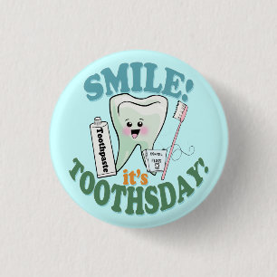 Funny Dentist Dental Hygienist Ronde Button 3,2 Cm