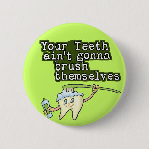Funny Dentist Dental Hygienist Ronde Button 5,7 Cm