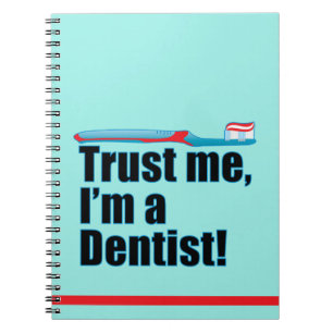 Funny Dentist Joke Blue Notitieboek