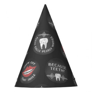 Funny Dentist Pattern - Cute Dental Hygienist Feesthoedjes