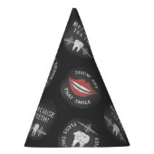 Funny Dentist Pattern - Cute Dental Hygienist Feesthoedjes (Rechts)