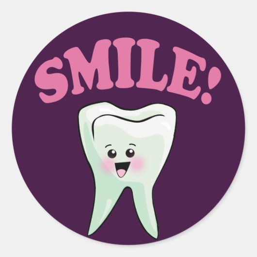 Funny Dentistry Ronde Sticker (Voorkant)