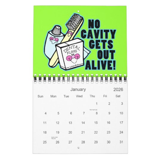 Funny Dentists Kantoor Agenda Kalender (Jan 2026)
