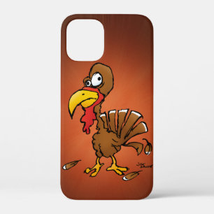 Funny Derp Turkey Cartoon Illustratie iPhone 12 Mini Hoesje