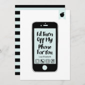 Funny Désactiver le téléphone Carte d'Amour Saint  (Devant / Derrière)