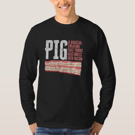 Funny Design of Bacon verandert groenten in Baco T-shirt (Voorkant)