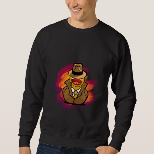 Funny Detective Duck Pullover (Voorkant)