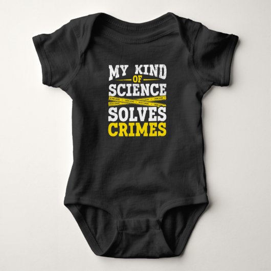 Funny Detective Forensic Science Crime Solver Romper (Voorkant)