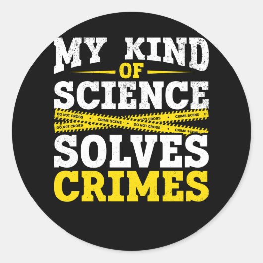 Funny Detective Forensic Science Crime Solver Ronde Sticker (Voorkant)