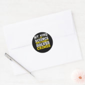 Funny Detective Forensic Science Crime Solver Ronde Sticker (Envelop)