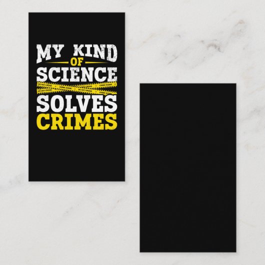 Funny Detective Forensic Science Crime Solver Visitekaartje (Voorkant / Achterkant)
