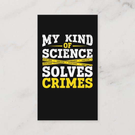 Funny Detective Forensic Science Crime Solver Visitekaartje (Voorkant)