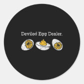 Funny Deviled Egg Er Thanksgiving Ronde Sticker (Voorkant)