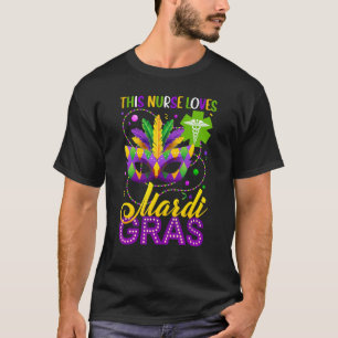 Funny deze verpleegster houdt van Mardi Gras verpl T-shirt