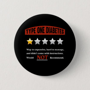 Funny Diabetes Joke Diabetic Humor Ronde Button 5,7 Cm
