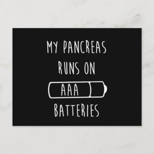 Funny Diabetes print voor type 1 diabetische T1D Briefkaart