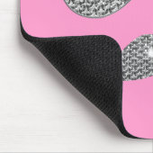 Funny Diamond Mustache met bril Muismat (Hoek)