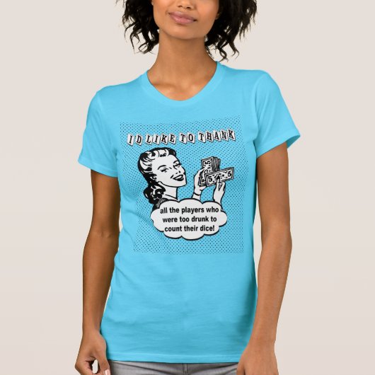 Funny Dice - Ik wil graag bedanken T-shirt (Voorkant)