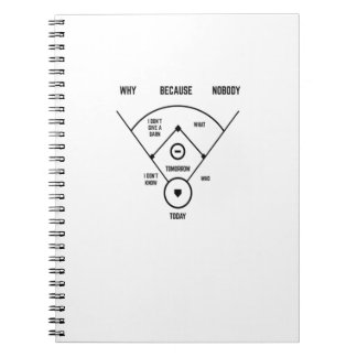 Funny die op de eerste Vintage van Baseball Joke B Notitieboek