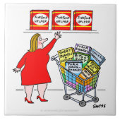 Funny Diet Reminder Cartoon Kitchen Trivet Tegeltje (Voorkant)