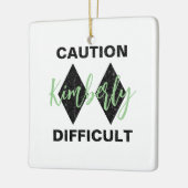 Funny Difficult Double Black Diamond Keramisch Ornament (Links)