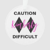 Funny Difficult Double Black Diamond Ornament (voorkant)