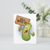 Funny Dill Pickle Pun Briefkaart (Staand voorkant)