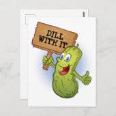 Funny Dill Pickle Pun Briefkaart (Voorkant / Achterkant)