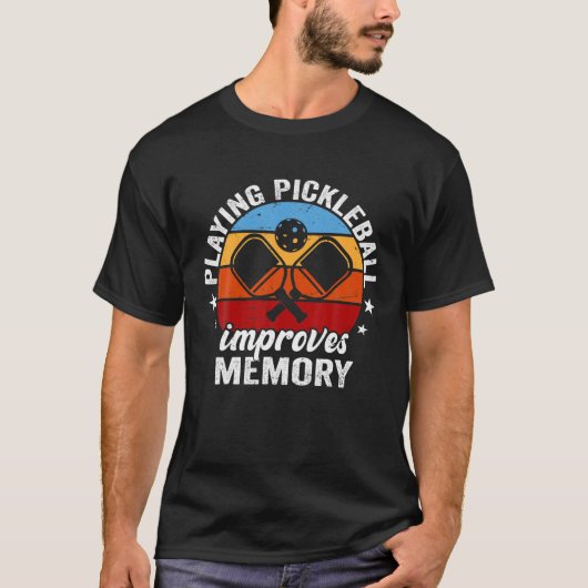 Funny Dink Player die Pickleball speelt verbetert T-shirt (Voorkant)
