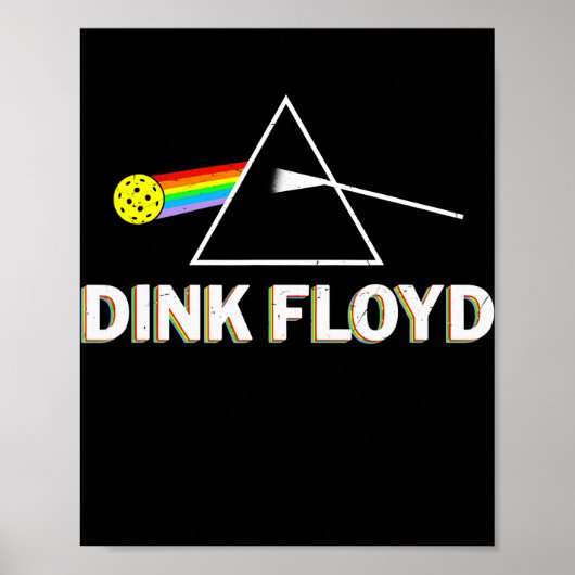 Funny Dink Player Retro Pickleball Mannen Poster (Voorkant)