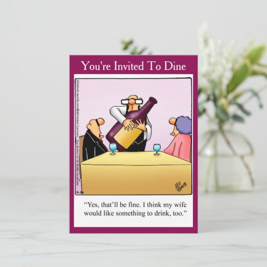Funny Dinner Party-uitnodigingen Kaart (Staand voorkant)