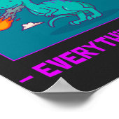 Funny Dinosaur Asteroid Alles is prima Poster (Hoek)