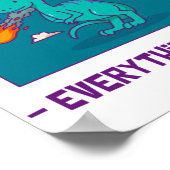 Funny Dinosaur Asteroid Alles is prima Poster (Hoek)