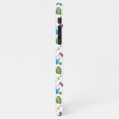 Funny Dinosaur, bladeren iPhone Hoesje (Linkerkant)