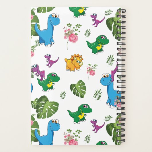 Funny Dinosaur, bladeren Planner (Achterkant)