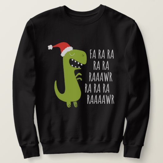 Funny Dinosaur Fa Ra Rawr Rawr kerstt Rex Trui (Design voorkant)