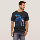 Funny Dinosaur Great Dane Walking Hondenliefhebber T-shirt (Voorkant volledig)