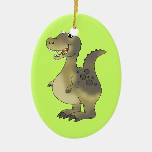 Funny dinosaur keramisch ornament (Voorkant)